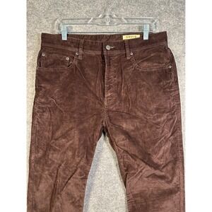 Orvis Mens Five Pocket Corduroy Pants Brown Straight Leg W34 L30